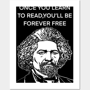 FREDERICK DOUGLASS quote .5 - ink portrait Posters and Art